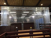 塗装ブース用　ジャバラ式テント　施工事例　in宮城