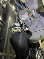 湿式塗装ブース　排気ファン　モーター交換